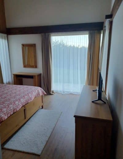 Luxury bedroom interior with natural light