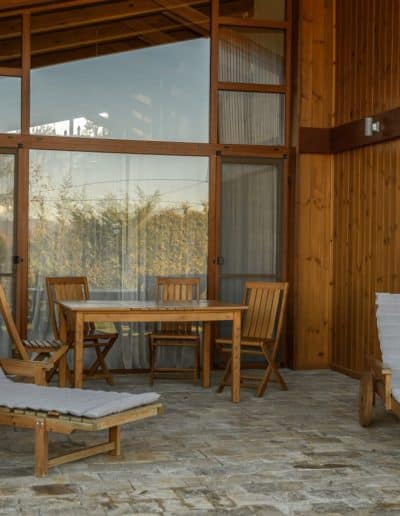 Modern luxury villa exterior with garden